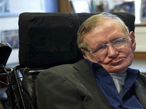'If you feel you are in a black hole, don't give up. There's a way out,' Hawking, director of research at Cambridge University's department of applied mathematics and theoretical physics, said in a public lecture in Stockholm, Sweden. Reuters file photo