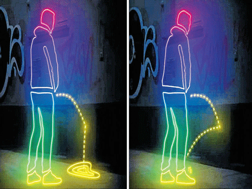 A pee-repellant paint to protect public walls