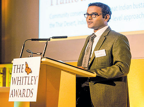 Dr Pramod Patil at The WhitleyAwards ceremony