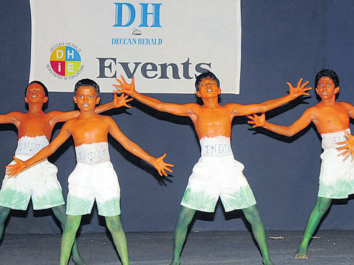 Students of Holy Child School, Kengeri, secured the first place in the Senior Division competition. The events were organised at  Bal Bhavan on Wednesday. dh Photo