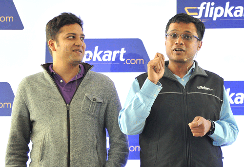 Flipkart's co-founders Sachin Bansal and Binny Bansal. DH file photo