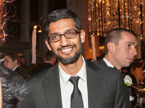 Pichai said India has long been an exporter of talent to technology companies, but is now undergoing its own revolution that will have great benefits for the 1.2 billion people in the country. File photo