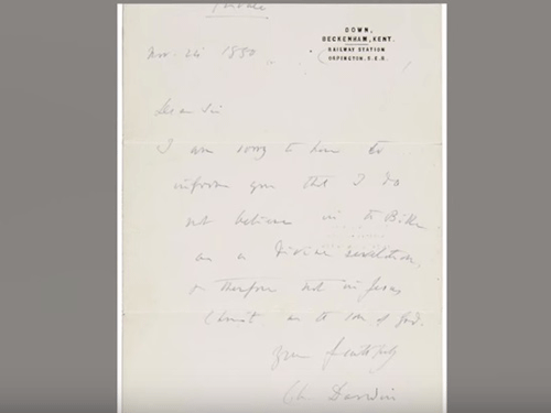 The letter which went under the hammer at Bonhams on September 21 sold for USD 197,000 - more than twice its estimate of USD 90,000. Screen grab.