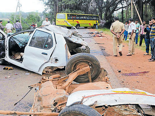 In 2014, total 9,748 accidents reported due to tyre busts while 3,371 persons killed and 9,081 persons have been injured. Dh file photo