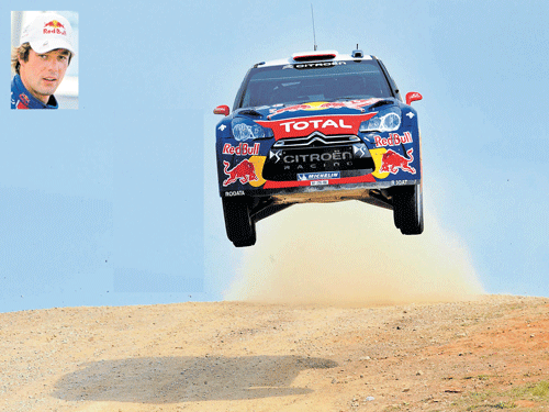 daredevil: Sebastian Loeb (inset, and in action) dominated the world rallying scene, capturing titles almost at will from 2004 to 2012. file photos