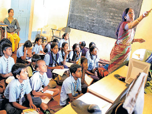A class in session at Meghshala, Bengaluru. Photo by author
