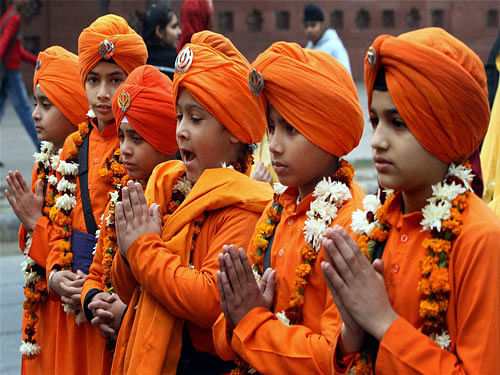 Turban-wearing Sikhs will now have the right to choose not to wear head protection and will be exempt from legal requirements to wear helmets in the majority of workplaces. PTI File Photo
