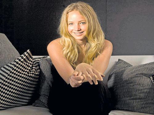 fighter Actress Jennifer Lawrence is getting used to her stardom.