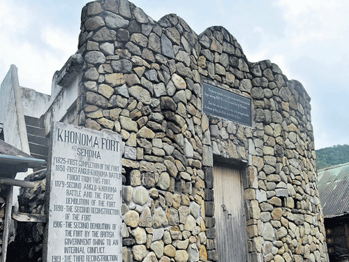 Khonoma fort in Nagaland. C Sinha