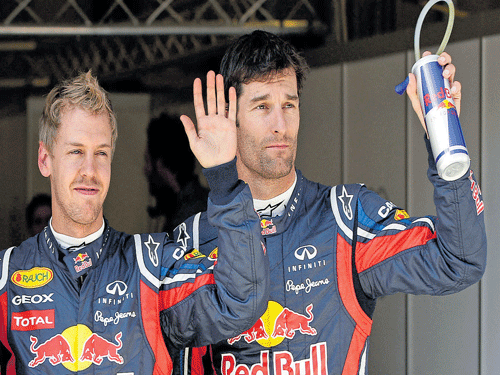 frosty ties Australian Mark Webber (right) didn't enjoy a great relationship with his Red Bull team-mate Sebastian Vettel.
