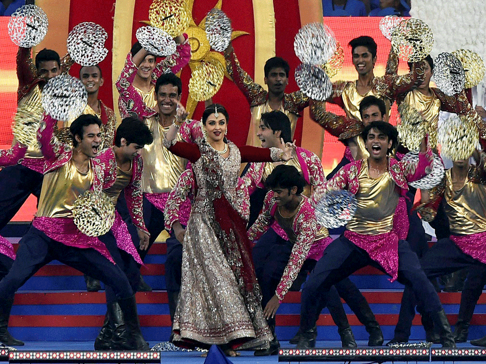 Aishwarya Rai Bachchan enthralled the audience with some scintillating performances during the programme. PTI Photo.