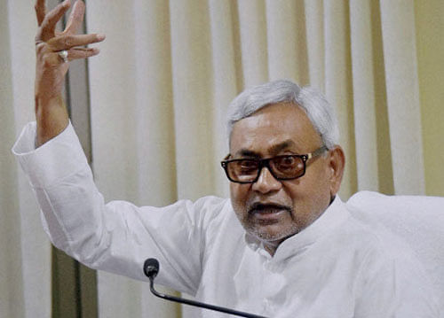 Nitish  Kumar was referring to the then Prime Minister Atal Bihari Vajpayee's words during his visit to a relief camp after the 2002 communal riots in Gujarat when Modi was the Chief Minister. PTI File Photo.