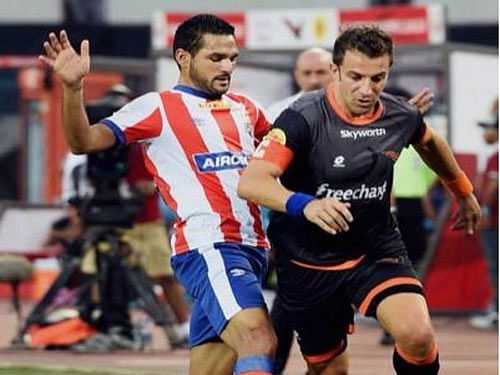 Atletico de Kolkata footballer Baljit Sahni was handed a suspension of two matches along with a hefty fine of Rs 5 lakh. Image courtesy: twitter