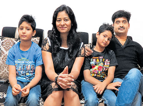 COMFORTABLE LIFE Milin and Neha Jain with Soumya and Sparsh.