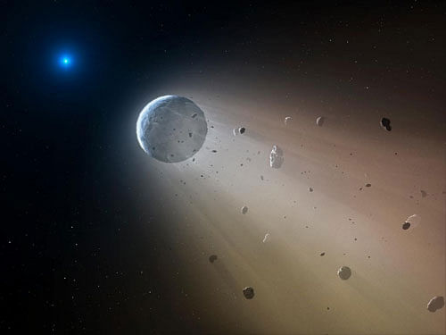 dead star vaporising a mini 'planet, image courtesy NASA, twitter