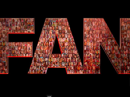 Superstar Shah Rukh Khan has launched the official logo of Yash Raj Films' 'Fan,' which features the photographs of his real life admirers. Pic- screengrab