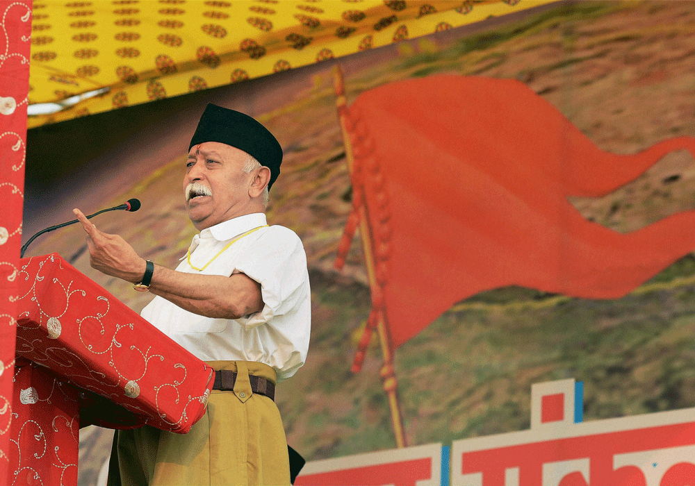 RSS chief Mohan Bhagwat. PTI file photo
