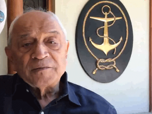 Former Navy chief Admiral L. Ramdas. Screengrab