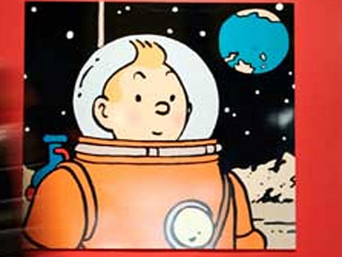 The double-page from Herge's Tintin and the Spectre of Ottokar, published in Le Petit Vingtieme in 1939, had a guide price of up to 800,000 euros ($881,400) but was sold for almost double that amount after a bidding war between four potential buyers. Reuters file photo