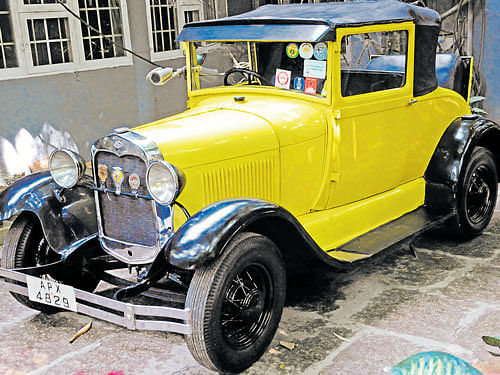 canary yellow 1929 Ford Coupe