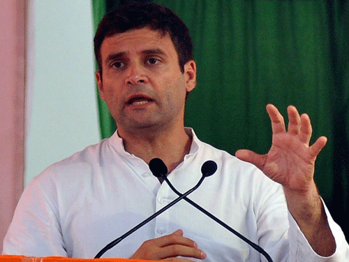 Rahul said the party should have been united during the present crisis facing the state. DH file photo