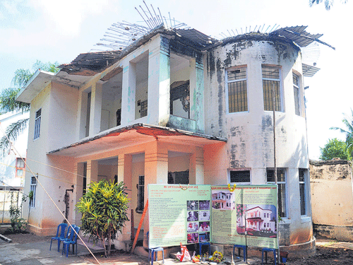 preserving for posterity: The Mysuru City Corporation has taken up the job of restoring this house of noted writer R&#8200;K&#8200;Narayan, at a cost of Rs 29.50 lakh. DH PHOTO