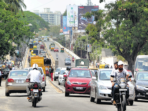 This is followed by Bengaluru-Ballari Road under the Yelahanka limits and Hosur Road under the Madiwala limits with 117 and 106 accidents, respectively. Old Madras Road, which had featured as the top accident-prone link in 2013, has had lesser accidents last year. DH file photo