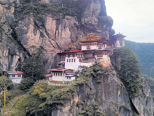 Scenic beauty Tiger's Nest in Paro district.