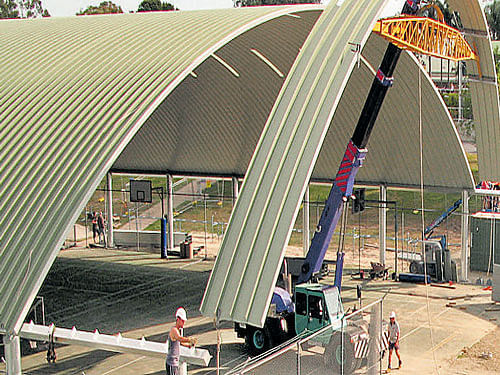 Australia's widest curved roofing