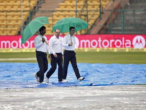 The second cricket Test between India and South Africa was called off on the fifth and final day. Reuters photo