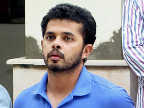 Suspended cricketer S. Sreesanth. PTI File Photo.