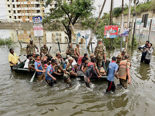 The death toll due to heavy rain in Tamil Nadu crossed 150, with a total of 24 people losing their lives in Kancheepuram, Thiruvallur and Chennai in the last two days. pti file photo