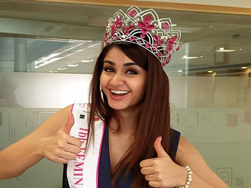 Aditi, 22, said she aspired to make her country proud since childhood, but never thought beauty pageants can be a possible route. She was persuaded by her mother to participate in Miss India contest. Image courtesy: https://twitter.com/AryaAditi
