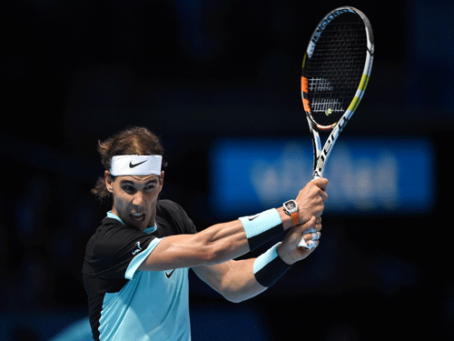 Spain's Rafael Nadal in action during his match against Spain's David Ferrer Action Images via Reuters.