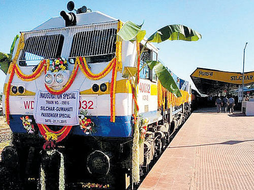 The first passenger train on the newly laid broad-gauge line, inaugurated on Saturday, between Silchar in southern Assam and Lumding in central Assam ended decades of isolation of southern Assam fromthe railways' broad-gauge network.