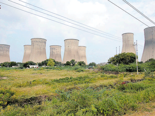 Residents say that only 75 per cent of fly ash is being used by  cement industries and the remaining is discharged into ponds. Dh photo