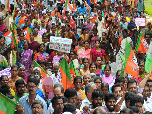 BJP rally. DH file photo