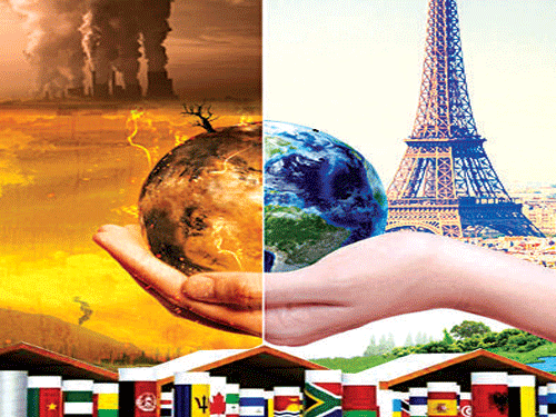 Paris climate summit. DH illustration