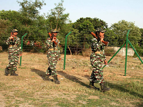 The incident occurred at about 7.30 AM when a 13-member patrol party of Sashastra Seema Bal (SSB) saw suspicious activity along the Ambari-Kesna border post and began a 'hot pursuit' of the suspected smugglers. pti file photo