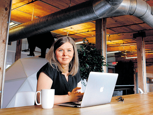 A file photo of Kate Kiefer Lee, content manager for TinyLetter and MailChimp, at her office in Atlanta. INYT