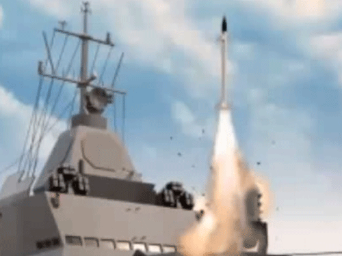 Barak-8 missile. Screen Grab.