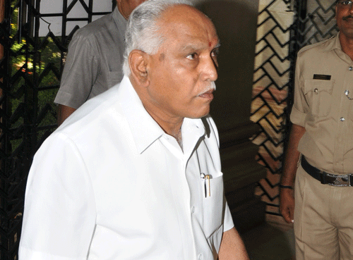 Former chief minister B S Yeddyurappa. DH file photo