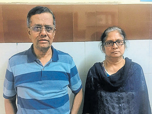 M Srinivas and his wife B G Pushpalatha