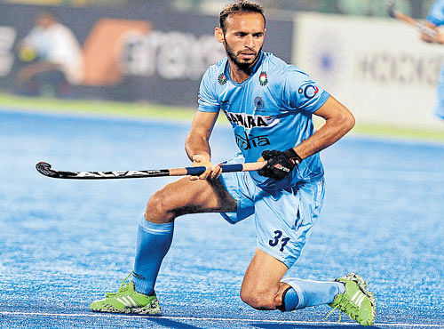STRUGGLING FOR FORM India's star forward Ramandeep Singh is yet to open his account in the HWL Final.