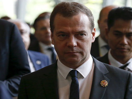 Russian Prime Minister Dmitry Medvedev> Reuters File photo