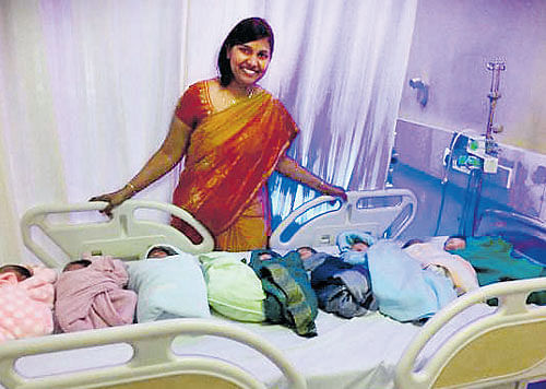 Dr Padma Priya worked continuously for more than 90 hours to facilitate delivery of 13 babies. DH Photo