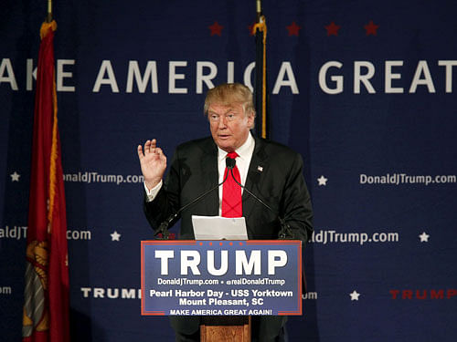 Trump said his views are not because of polls, but due to his concern on national security. Reuters file photo