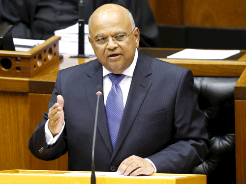File photo of South Africa's Finance Minister Gordhan. Reuters
