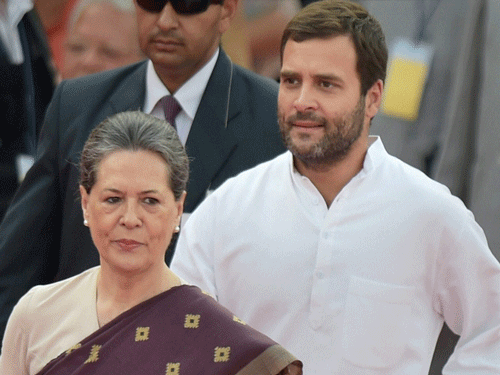 Congress leaders Sonia Gandhi and Rahul Gandhi. PTI File Photo.