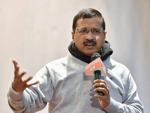 'You apologise for your deeds, I will apologise for my words,' an angry Kejriwal said here, addressing his words to Prime Minister Modi whom he held responsible for a CBI search at his office on Tuesday. PTI photo